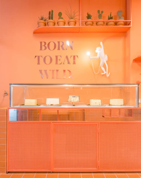 Сake stand. On the wall it says: Born to eat wild